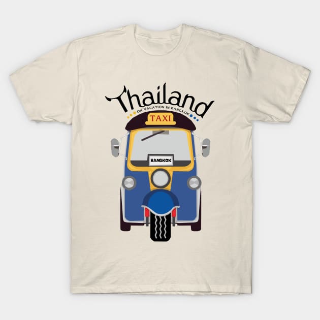 Tuk Tuk Thailand T-Shirt by KewaleeTee